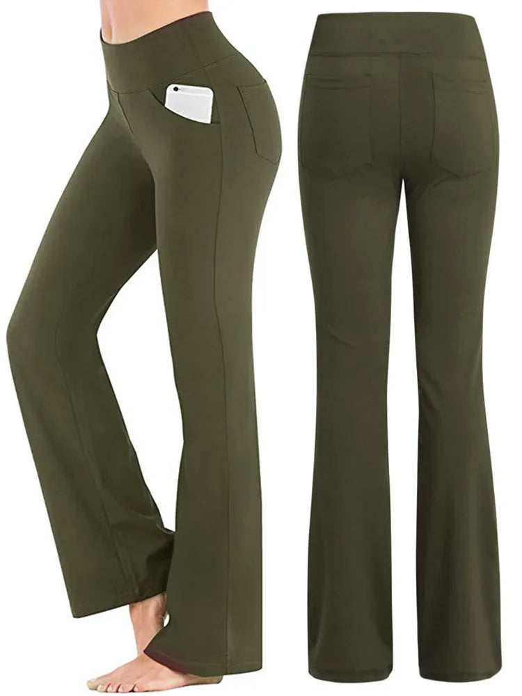 High-Waist Flared Palazzo Trousers for Women